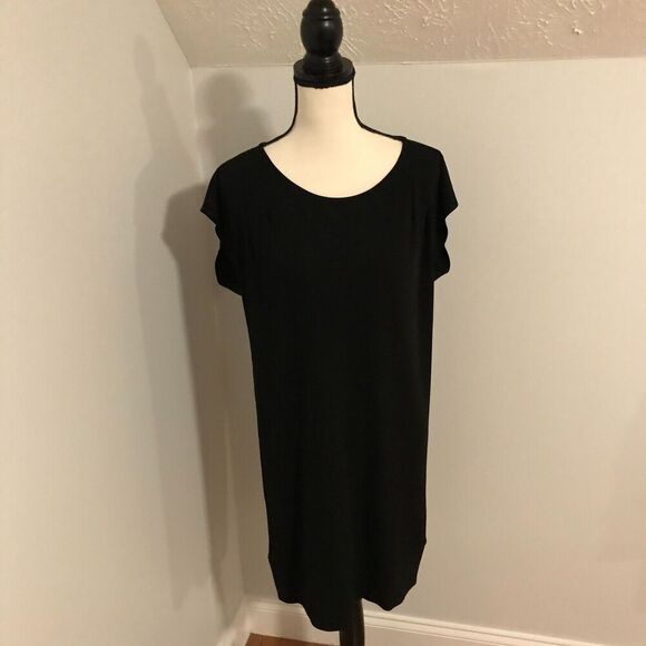 Alice + Olivia Black Keyhole Back  Tunic  Dress - Size Large - Picture 1 of 8